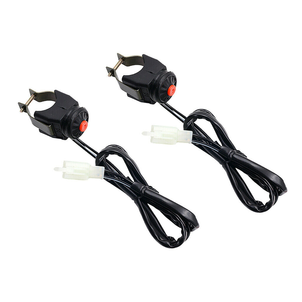 2 Piece Motorbike Dirt Bike Motorcross Kill Horn Switch Momentary Button Red