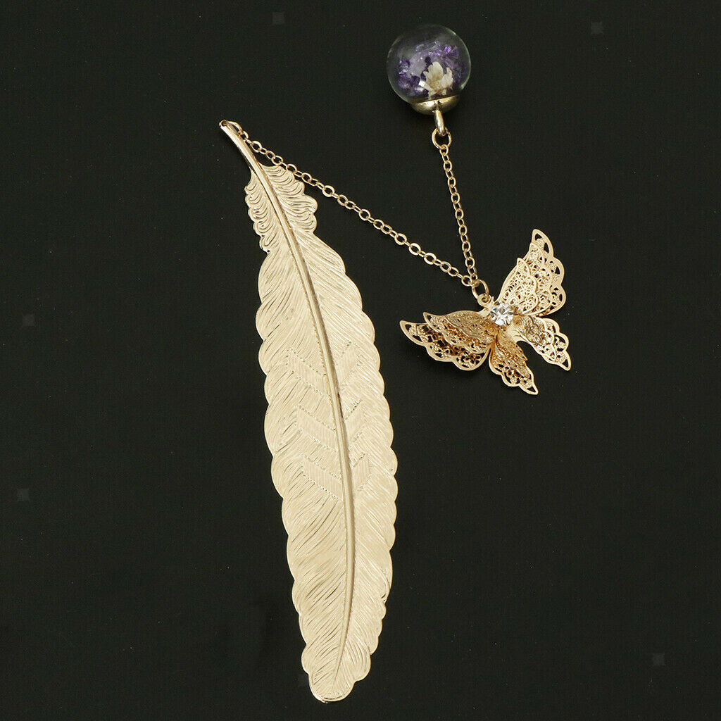Retro Butterfly Metal Bookmark Stationery Movie Book Mark Kids Gift Golden F