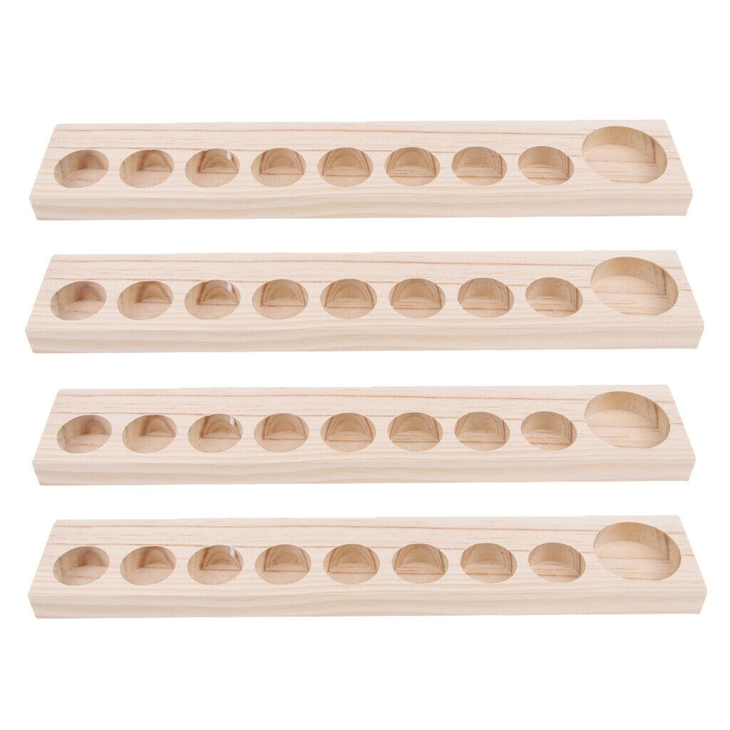 4 Pcs Essential Oil Wooden Storage Rack- Holds 8 Bottles 15ml 1 Bottle 100ml |