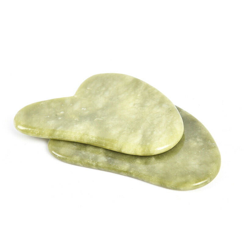1PC Natural Guasha Facial Jade Face Body Care SPA Gua Sha Board Massager .l8