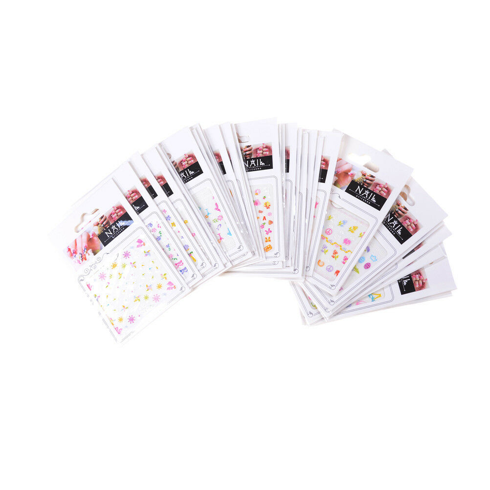 5Sheets Cartoon Kids Safety Nail Stickers DIY Makeup Nail Art Christmas GiftY BU