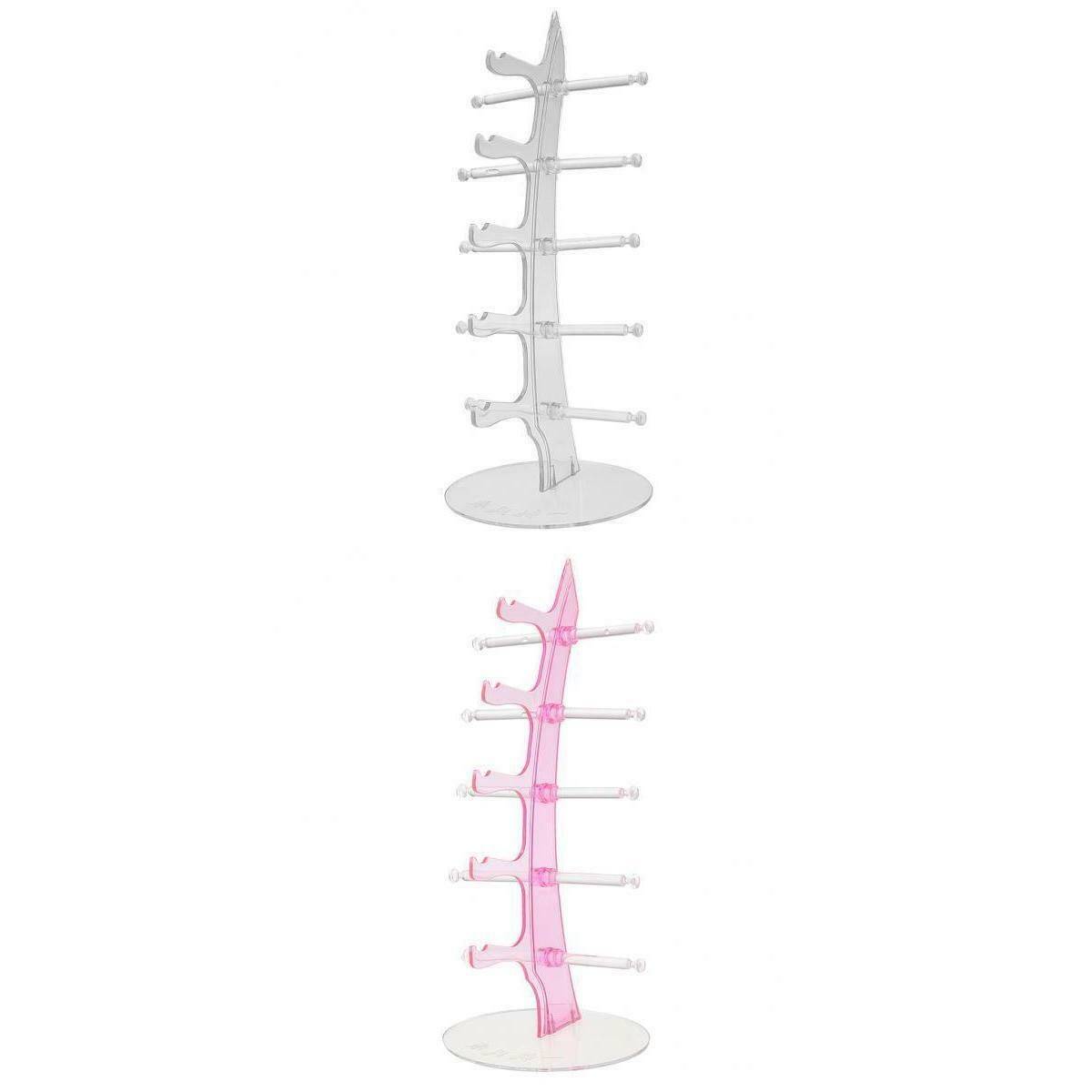 2 Pieces 5 Pair Eyewear Eyeglass Rack Tabletop Display Stand Holder 5 Layer