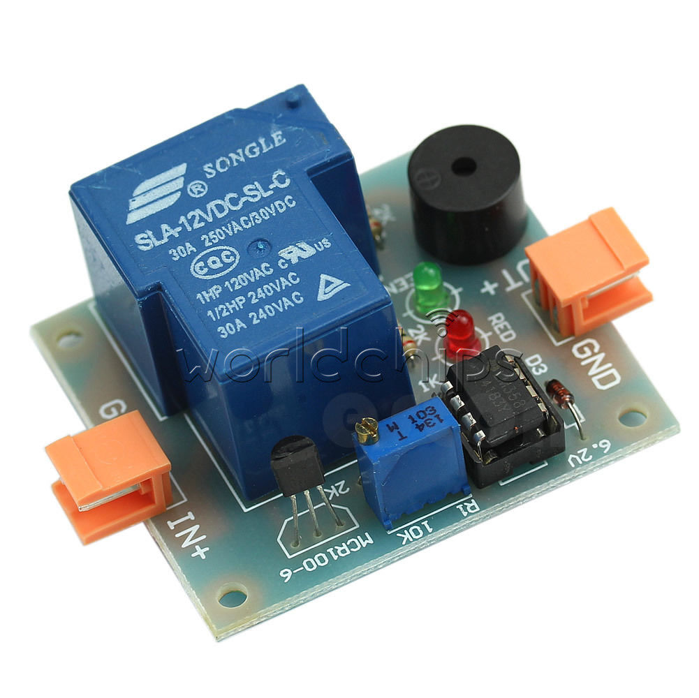 Accumulator Sound Light Alarm Prevent Over Discharge Controller 12V Low Voltage