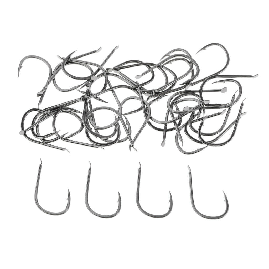 40pcs Saltwater Fishing Hooks Crab Hooks Big Game High-carbon Steel Hooks
