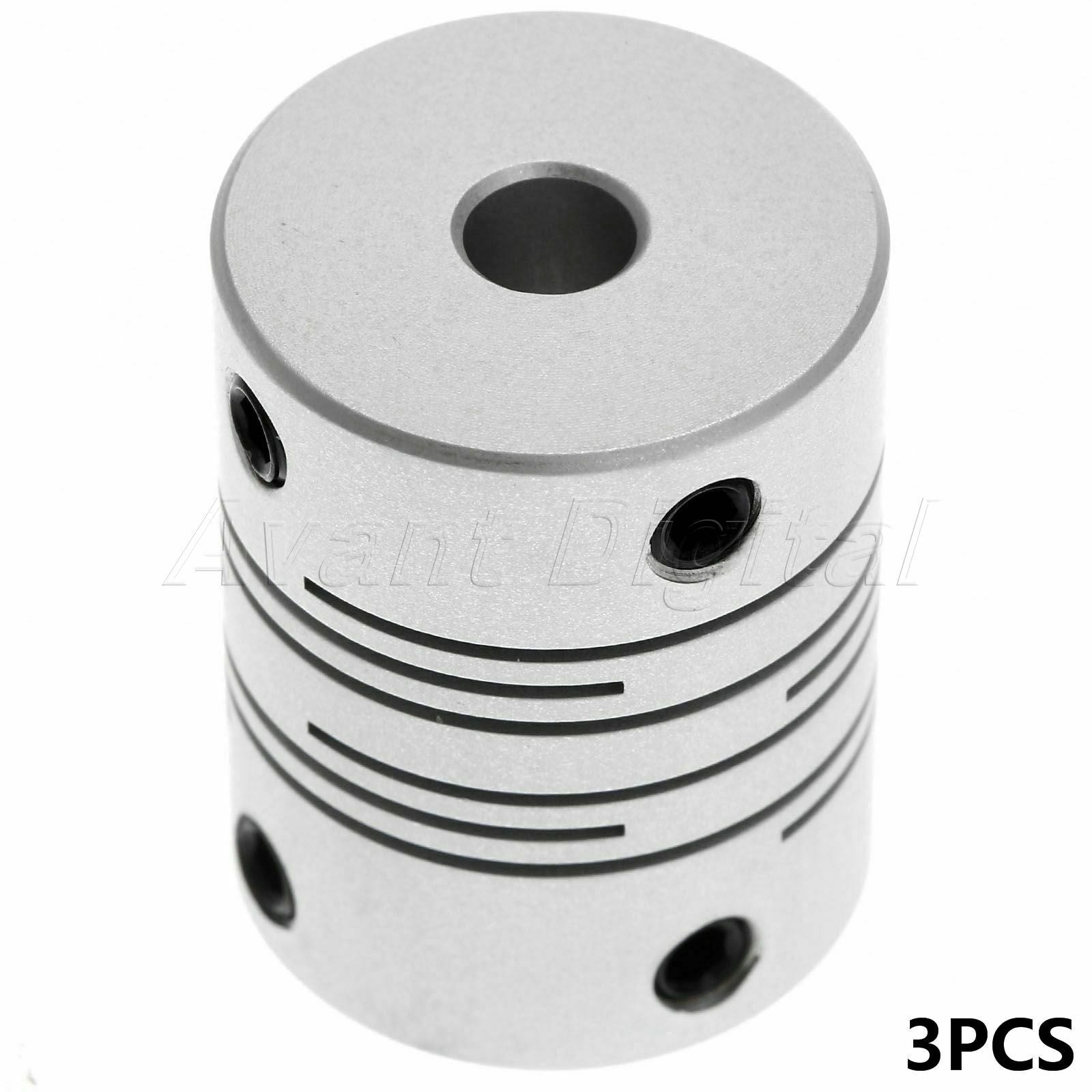 3Pcs 5X8mm CNC Motor Jaw Shaft Coupler Coupling Stepper Coupler Flexible Clutch