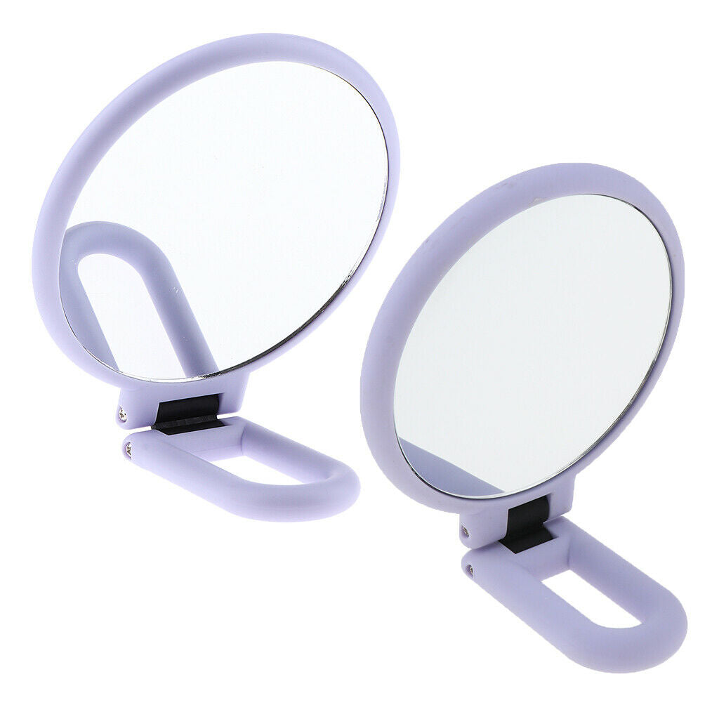 2x Folding Handheld 10X/15X Magnifying 2 Sided Makeup Tabletop Travel Mirror