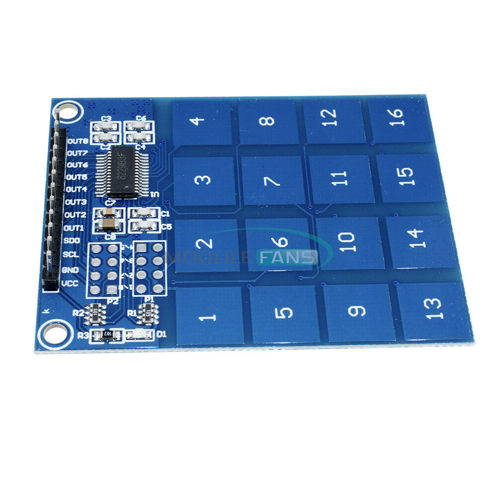 2PCS For Arduino TTP229 16 Channel Digital Capacitive Touch Switch Sensor Module