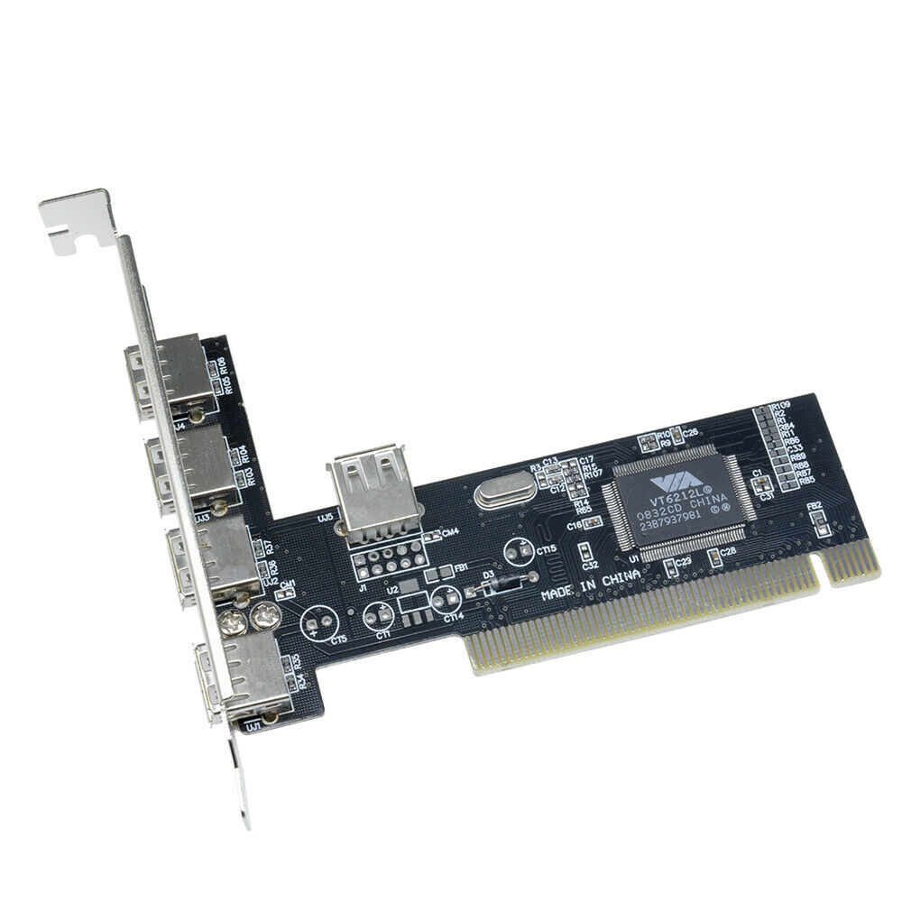 5 Port Hub Card Controller Adaptor Module Card High Speed 480Mbps PCI to USB 2.0