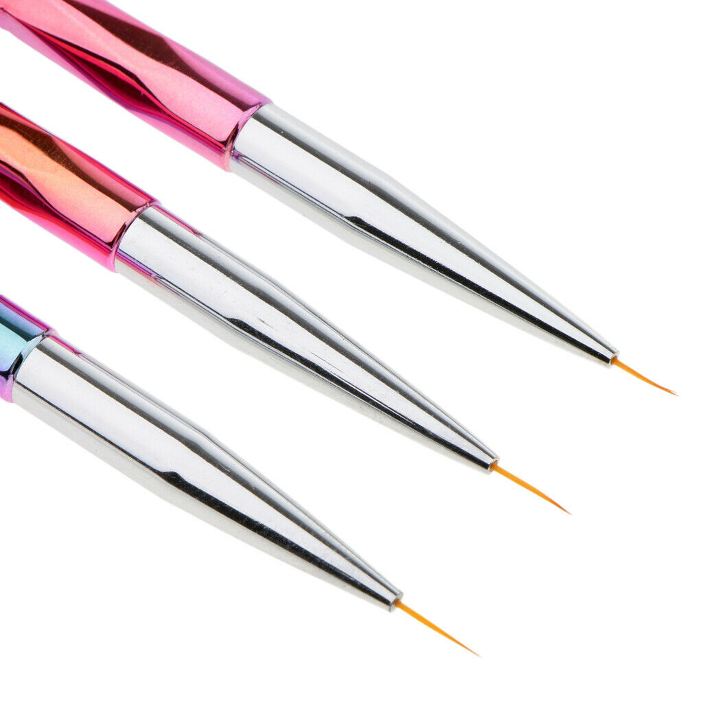 3 PCS Mermaid Tail Stick UV Gel Polish Nail Art Drawing Painting Pen Brushes