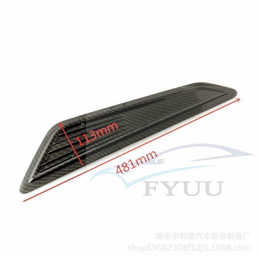 2x Universal Car Hood Vent Louver Scoop Cover Air Flow Intake Cooling Panel Trim
