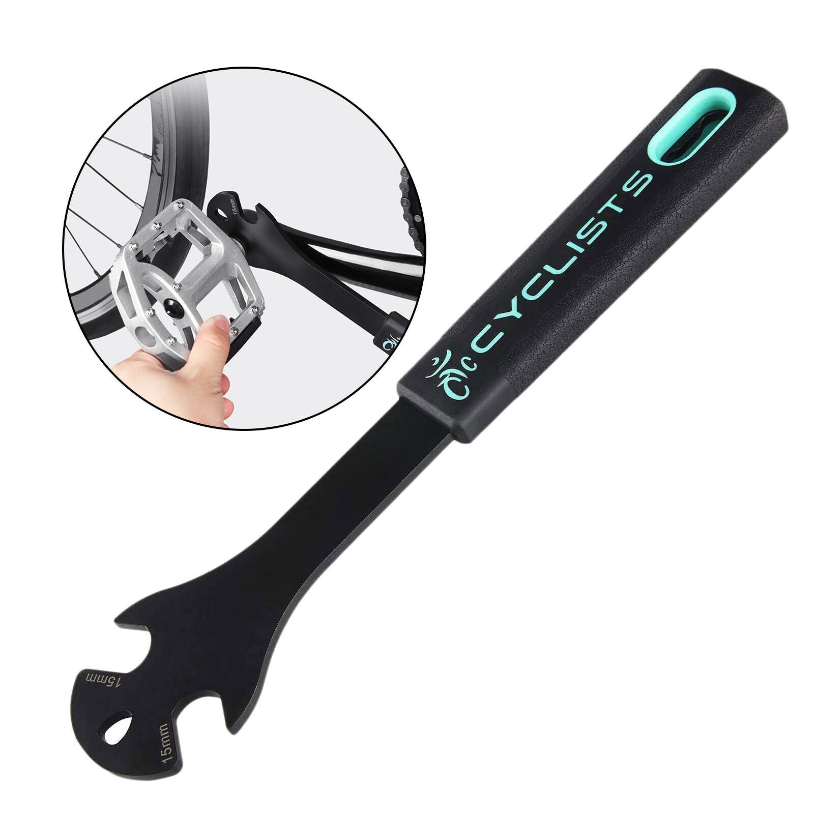 Portable Bike Pedal Wrench 15mm MTB Road Bicycle Pedals Repair Spanner Tool