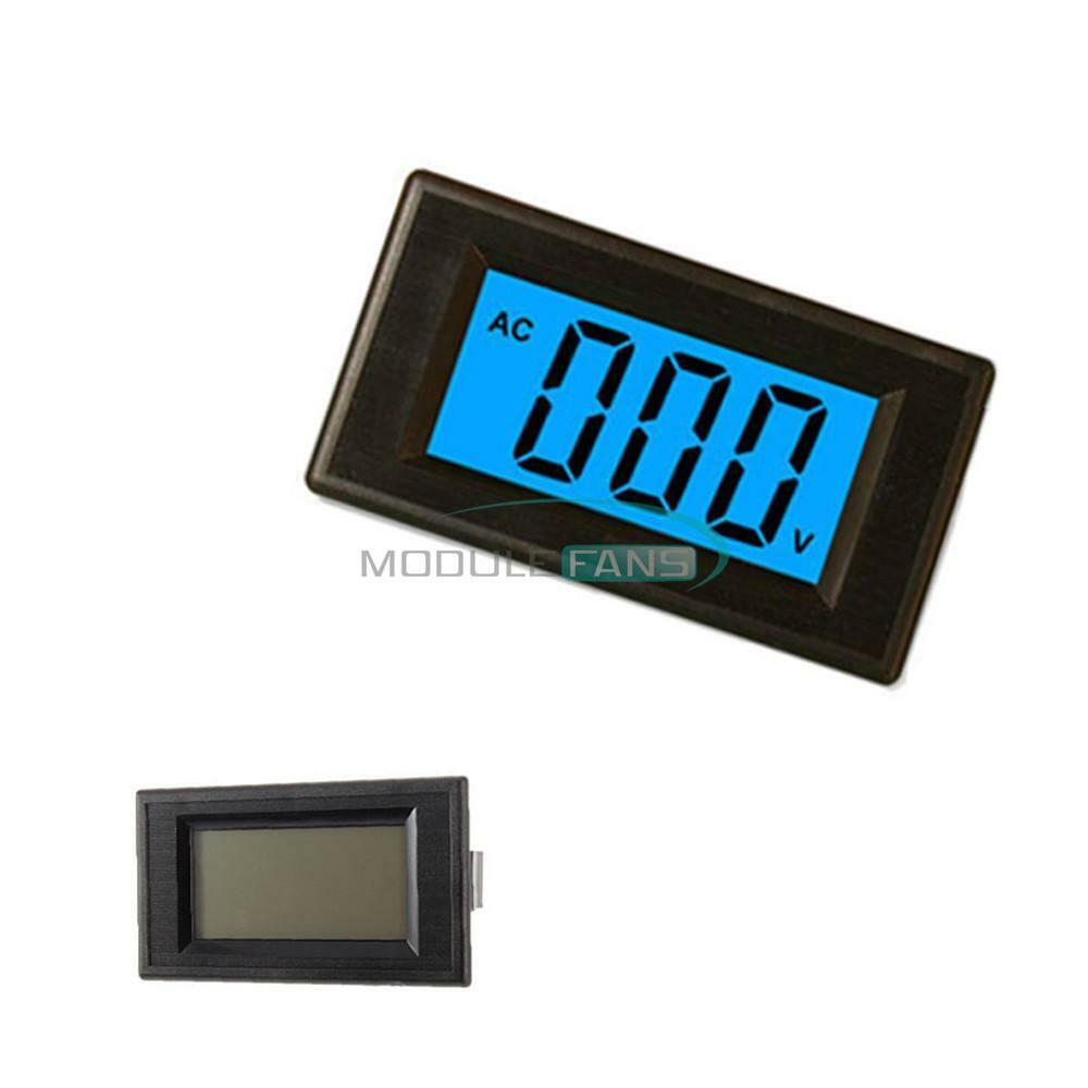Blue Digital Voltmeter Panel 4-Wire AC 0-500V LCD Alternating Voltage Meter
