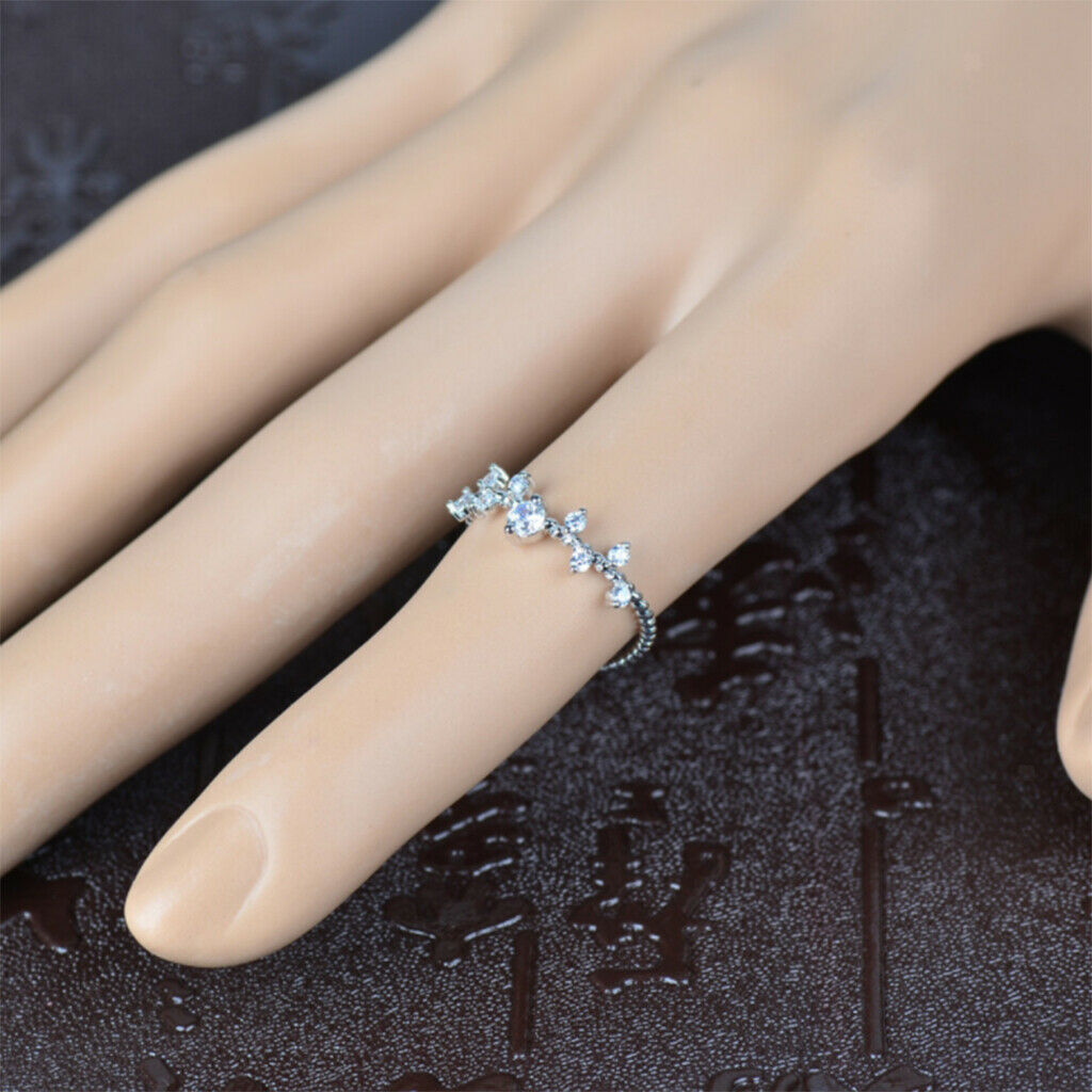 Micro AAA Rhinestone Ring Wedding Bridal Engagement Ring Fashion Jewelry 6