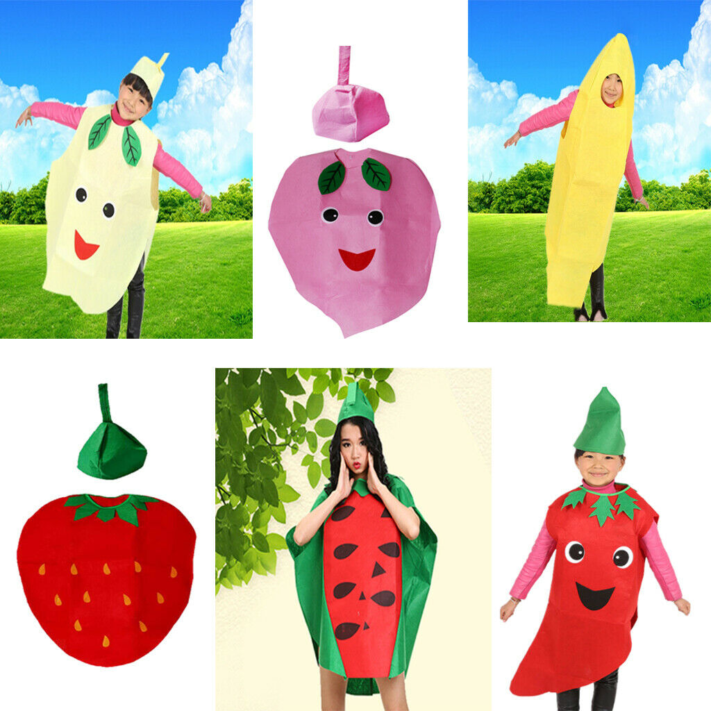 Unisex Kids Banana Suit for Children's Day Party Costume Fruit Fancy Dress