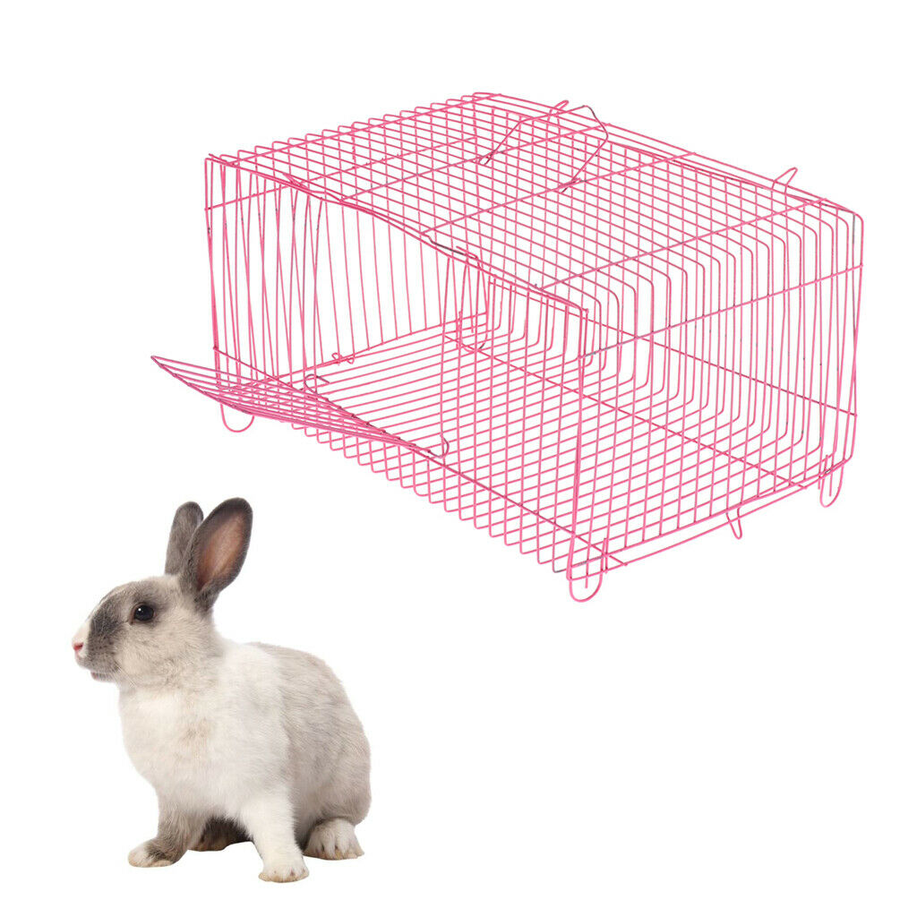 Foldable Hamster Cage Portable Small Pet Rabbit Carrier Folding Cage 2 Pack