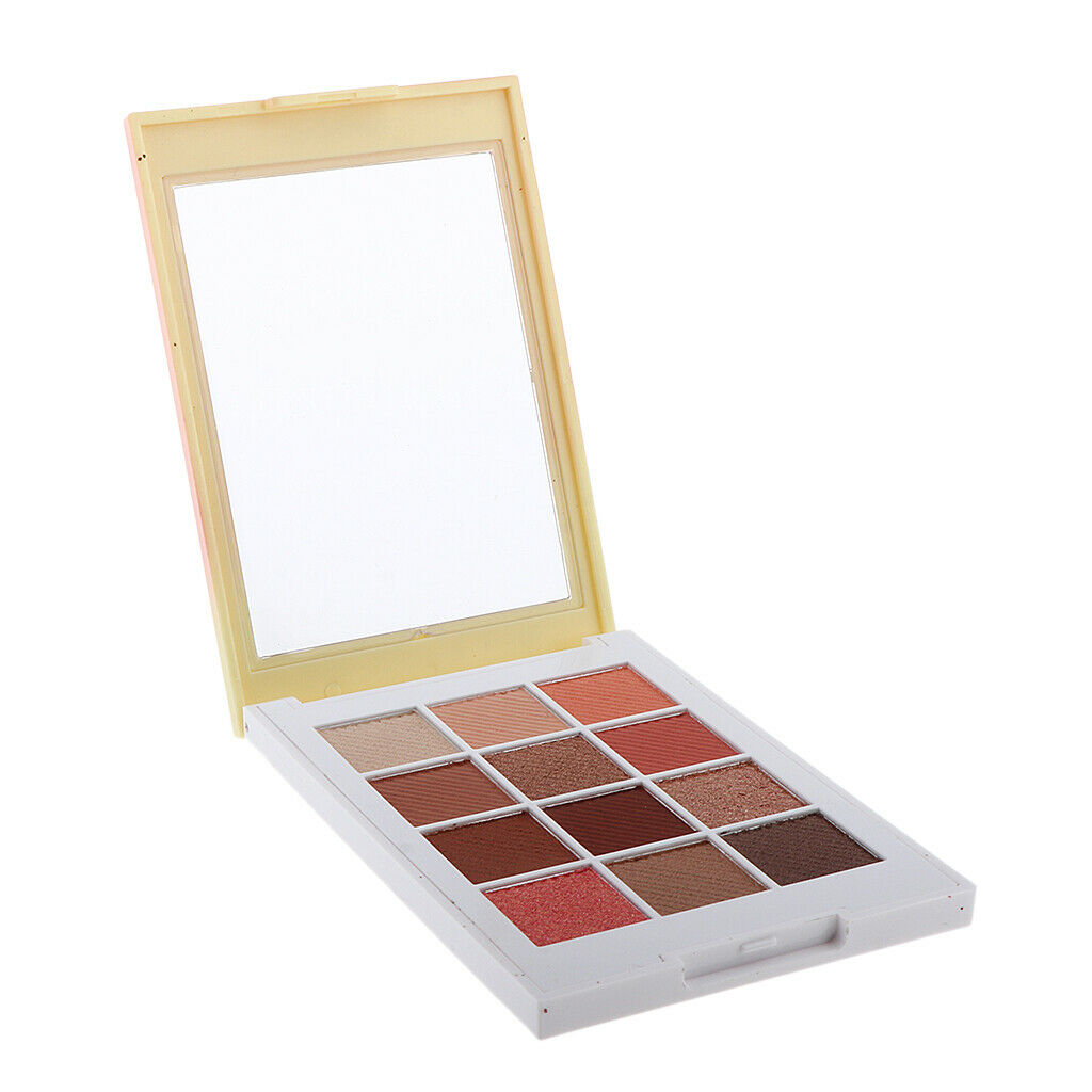 12 Color Matte Shimmer Eyeshadow Palette Waterproof Makeup Smoky Eye Shadow 03