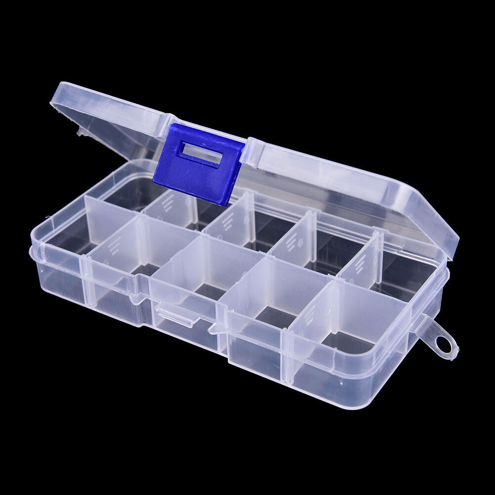 10 compartment transparent visible plastic fishing lure box fishing tackle.l8