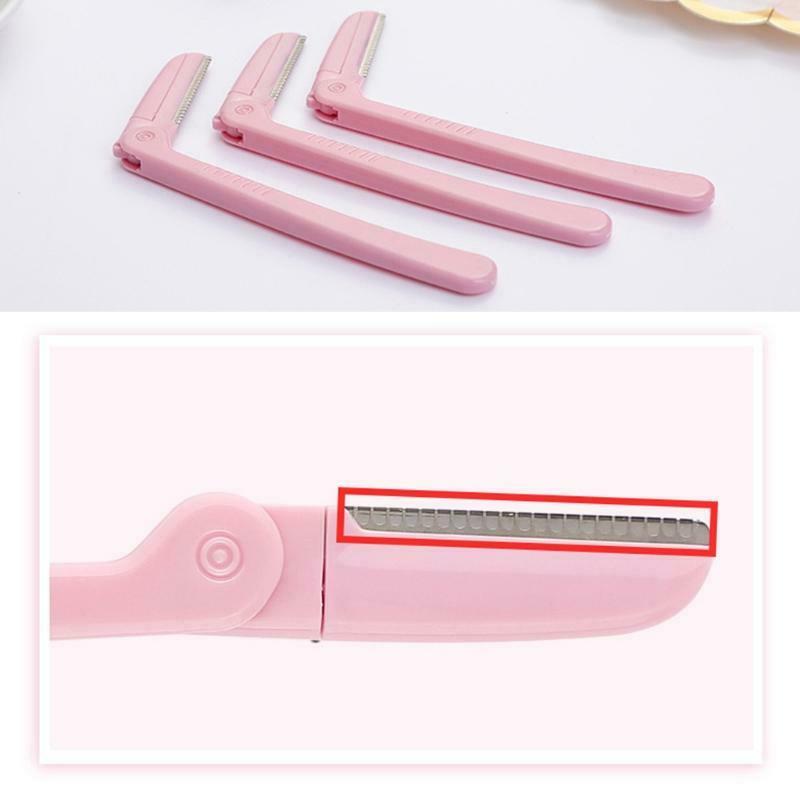 3pcs Stainless Steel Eyebrow Razor Facial Hair Remover Trimmer Grooming Shaver