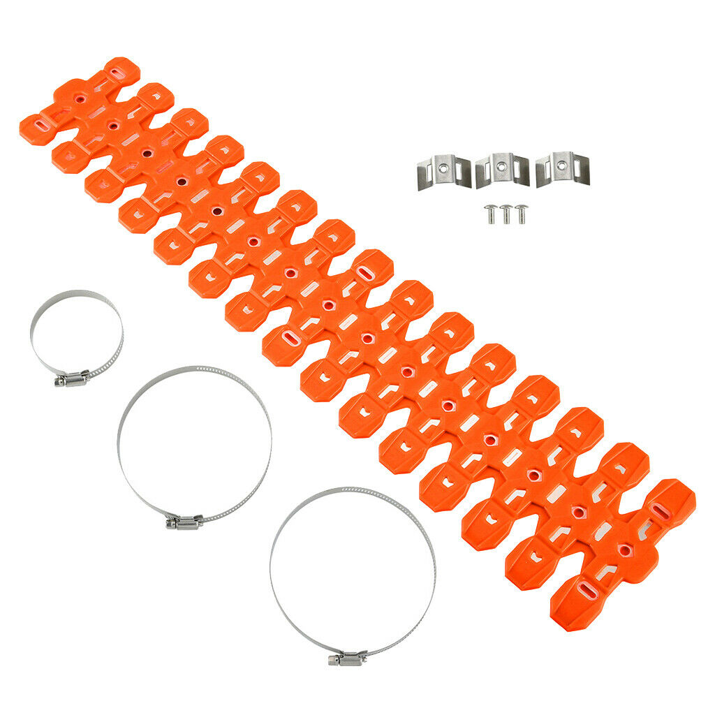 Alloy 2 Stroke Motorcycle Exhaust Pipe Protection Heat Shield Orange