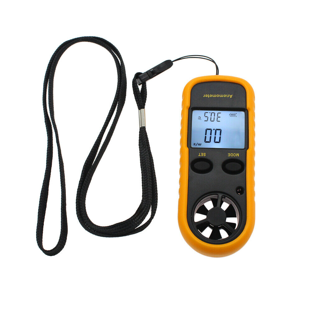 Handheld Mini Digital Anemometer, Wind Speed and Temperature Anemometer