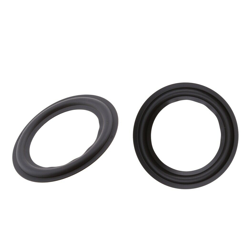 2Pcs Woofer Audio Speaker Part Foam Edge Surrounds Rings Spare Black 4''