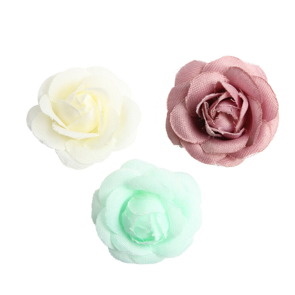 20pcs Multi Colors Artificial Silk Rose Flower Heads