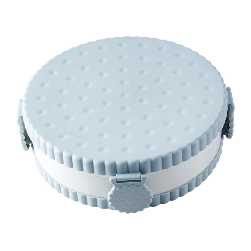 Food Storage Container Dividers Compartments Airtight Leakproof Round Blue