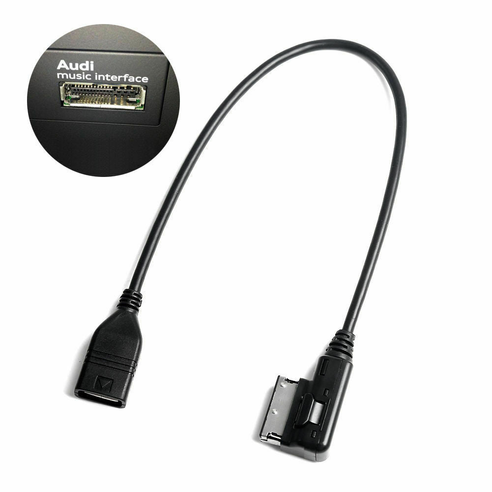 USB AUX Music MDI MMI AMI to USB Female Interface Data Wire For AUDI For VW MK5
