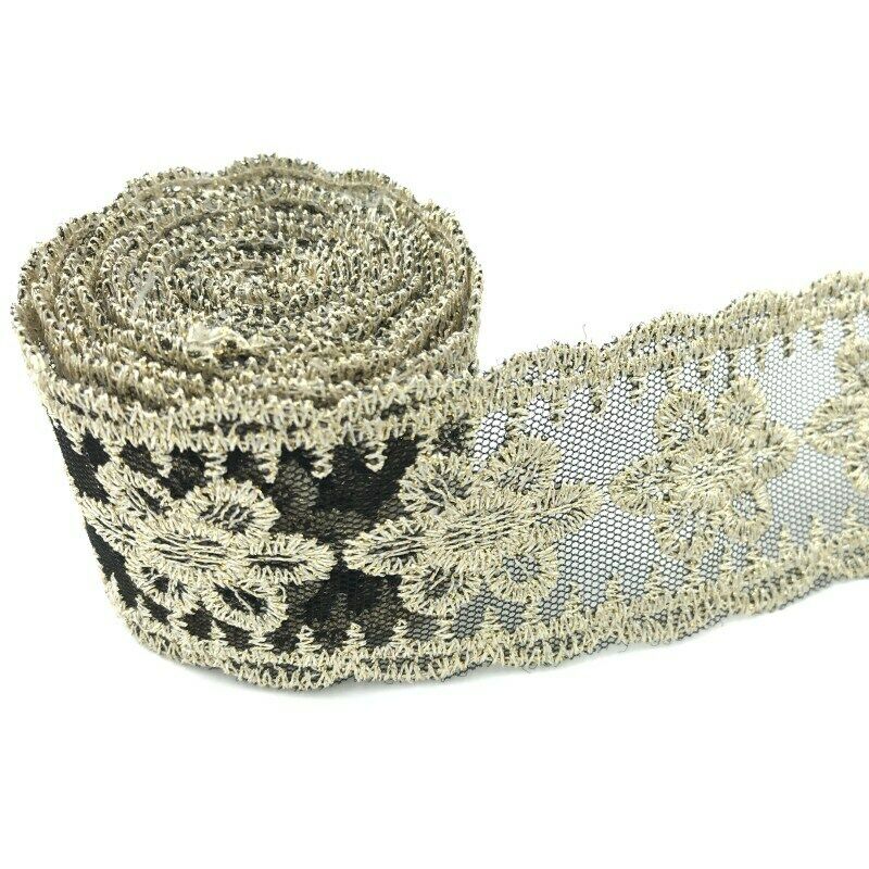 5 Yards Flower Lace Wedding dress Sewing Trim Hair ornaments accessories