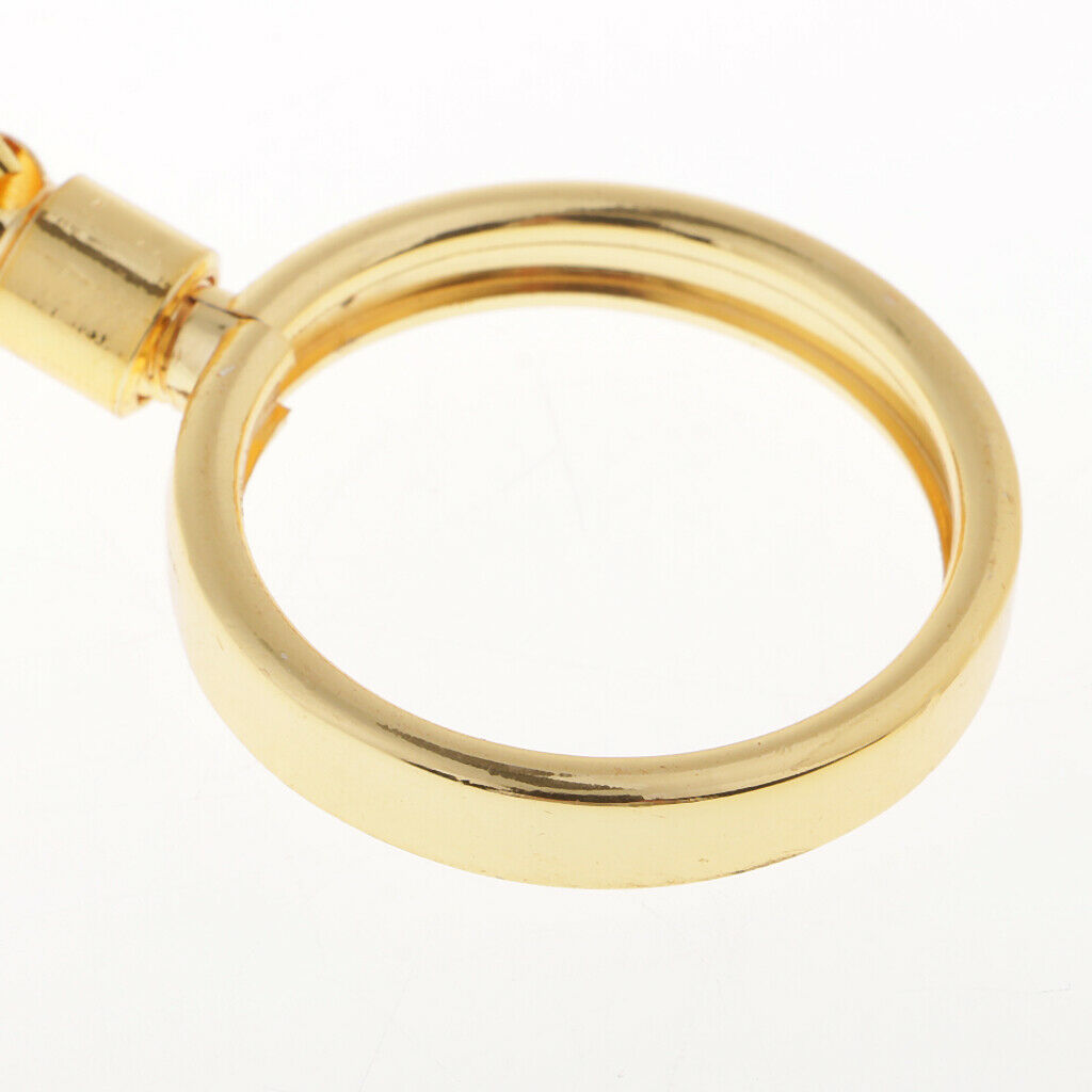 27mm Coin Holder Keychain Round Golden Plastic
