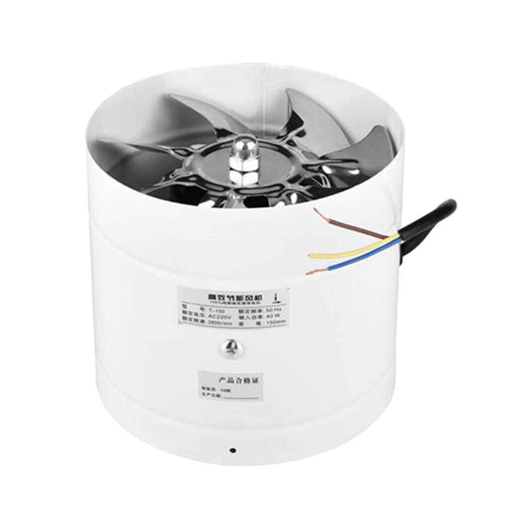 White ABS Inline Blower Vent Fan Boat Bilge Ventilation Venting Exhaust