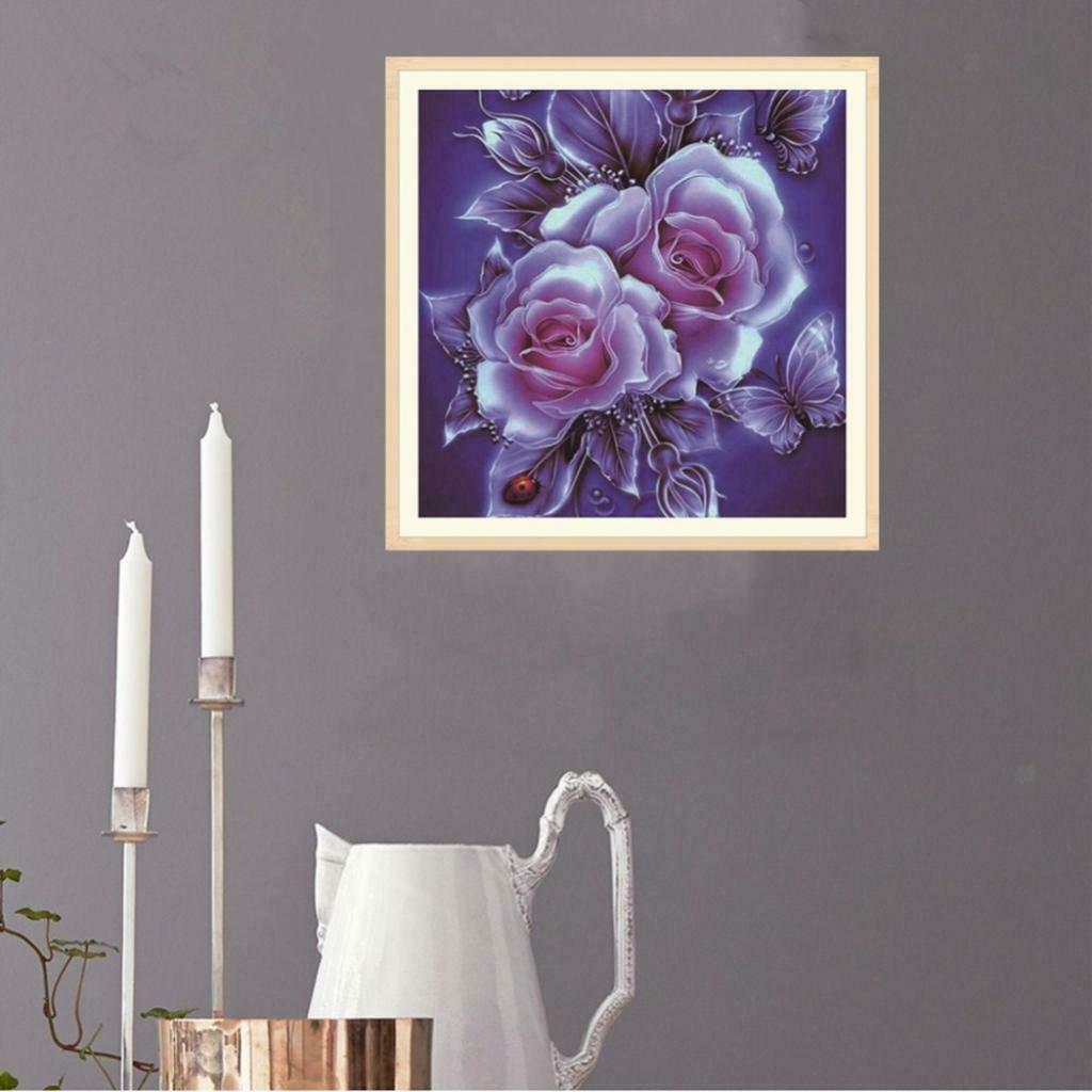 2 Pieces 10 X 10inch Diamond Embroidery Picture for Home Decor Embellishment