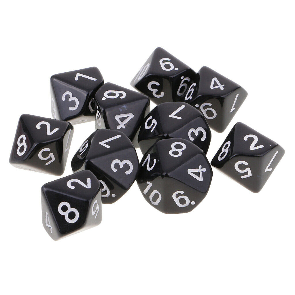 Dice Polyhedral Dices Accessory Party Toys Games Gambling Gift Props Black