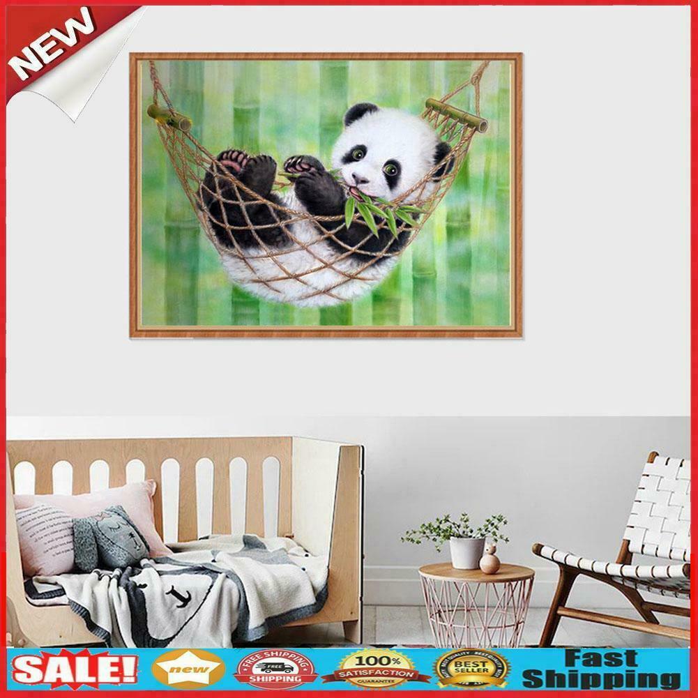 Panda 5D DIY Full Drill Round Diamond Painting Kits Cross Stitch Set @