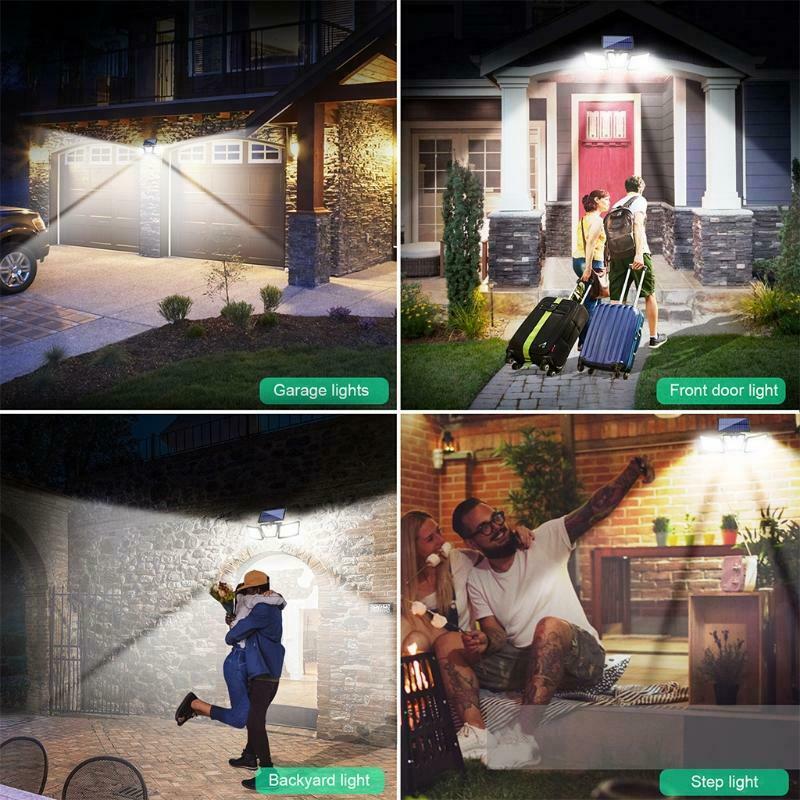 Outdoor Solar Powered LED Light PIRMotion Sensor for Garden Fence Landscape Lamp