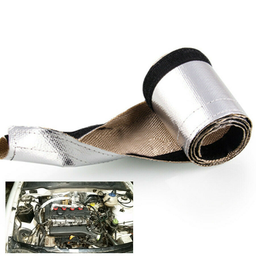 Metallic Heat Shield Thermal Sleeve Insulated Wire Hose Cover L:1820MM W:85MM