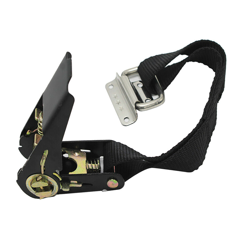2m Travel Tie Down Strap Ratchet Belt Cargo Lashing Metal Buckle Fastener