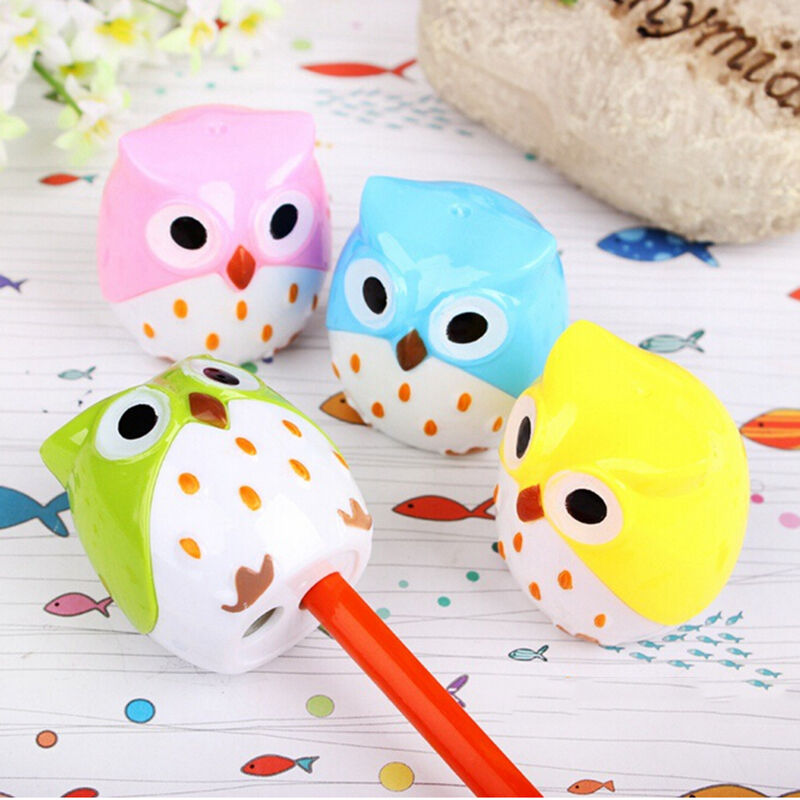 Funny Lovely Attractive Owl Bird Pencil Sharpener School Stationary Rando.l8