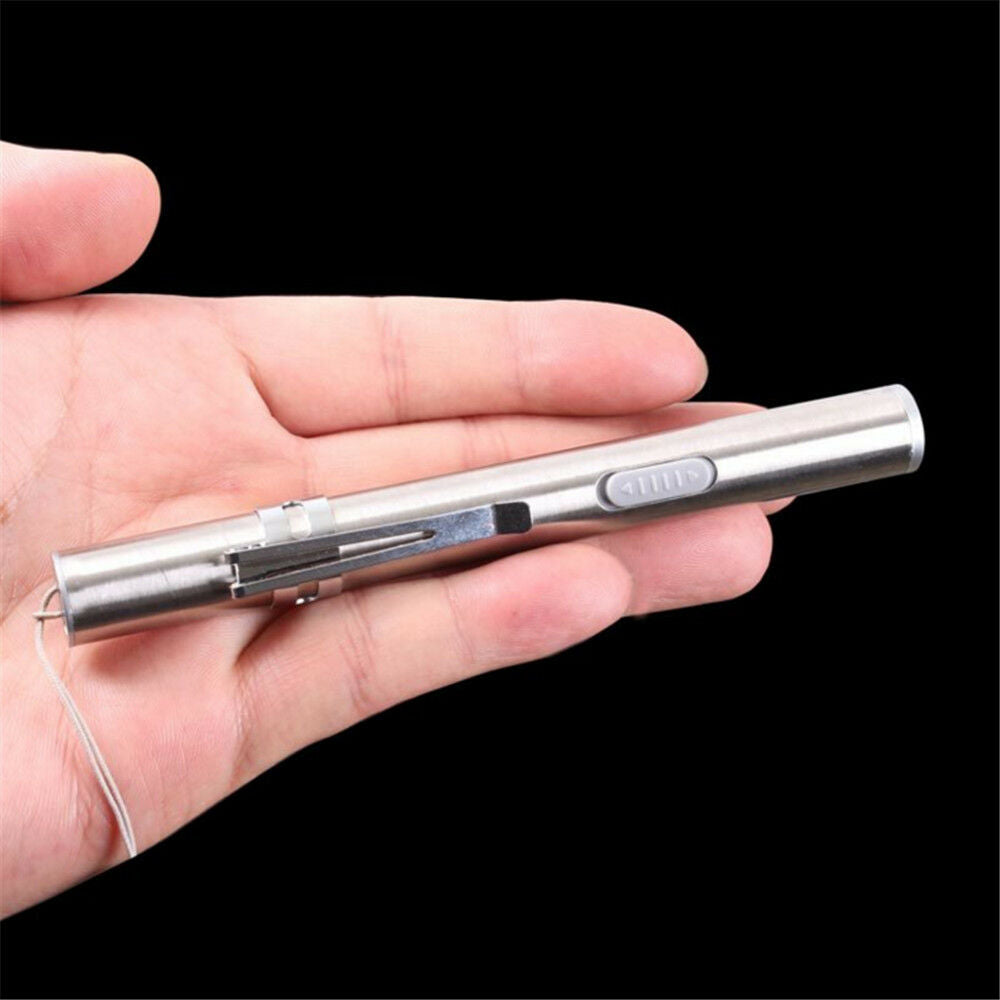 500lm Pen Size Q5  Lamp Flashlight White LED USB Rechargeable Pocket Torch