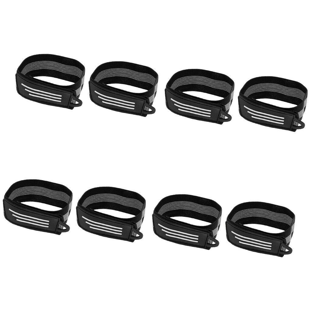 4 Pairs Bike Ankle Leg Bind Bandage Trousers Pant Band Clips Strap Rider