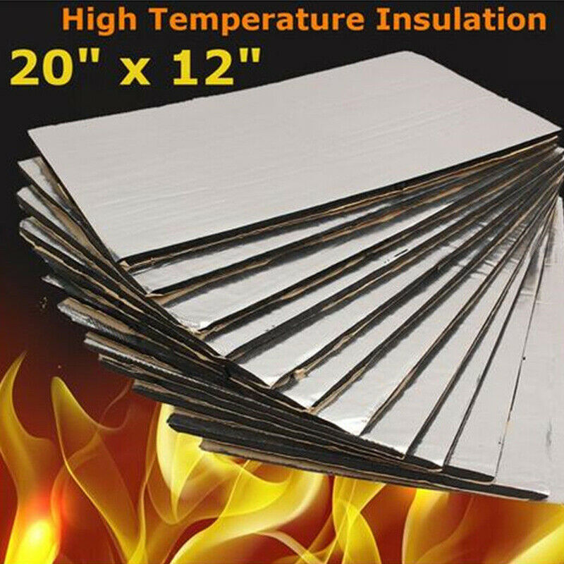 12pcs 5mm Firewall Sound Deadener Heat Insulation Deadening Material Mat 50x30cm