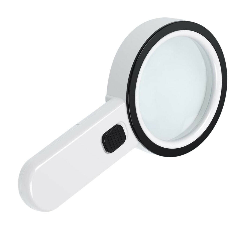 Magnification 30X Round Lens Handheld Magnifier Glass, Rocks Stamps Insects