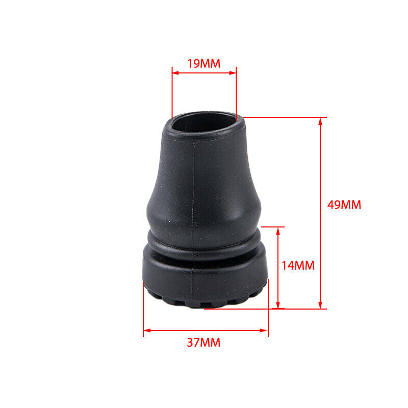 19mm Walking Stick Feet Rubber Head Crutch Accessories Antislip Tips Crutch BDA