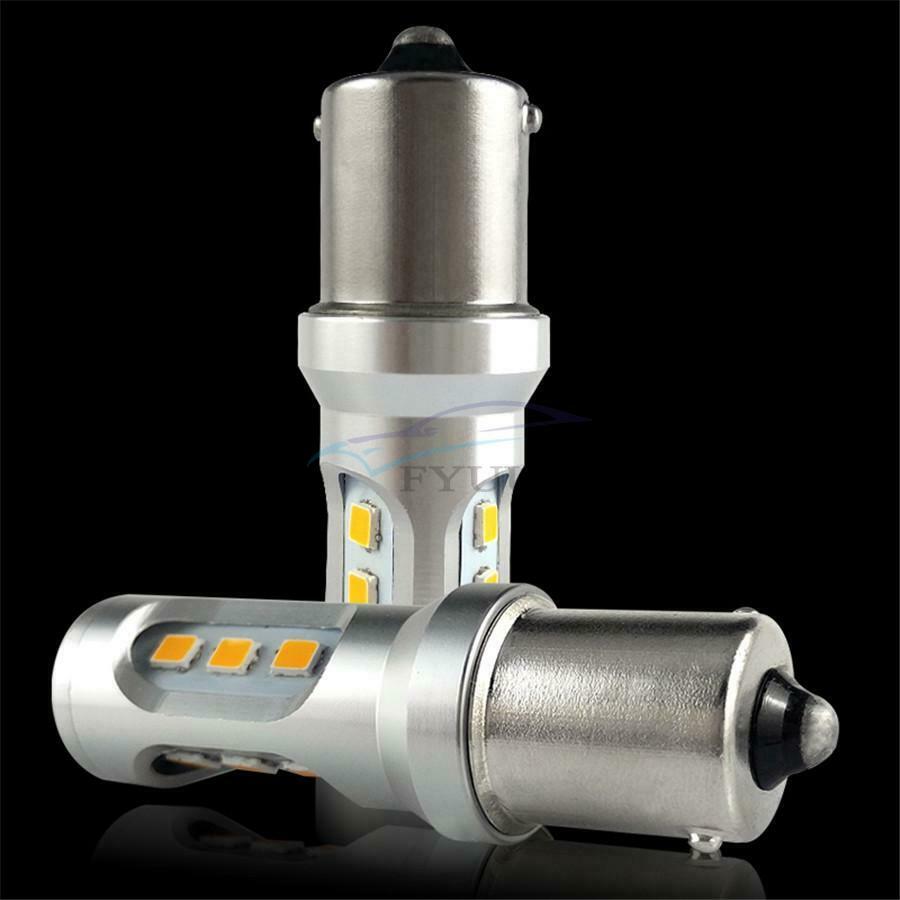2 Pieces 6W 12V-24V Aluminum Metal Housing Car Tail Light Rear Brake LED Bulbs