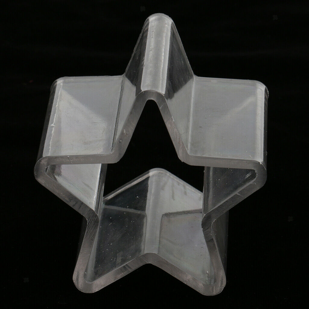 1 Pair Mixed Hexagon/Star Shape Plastic Clear Candle Mould Soap Mold Candle