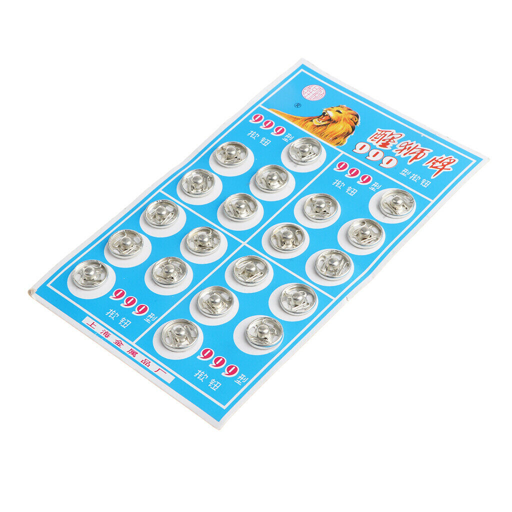 50 pair Sew on Metal Snap Fastener Button Press Button DIY Sewing Craft 12mm