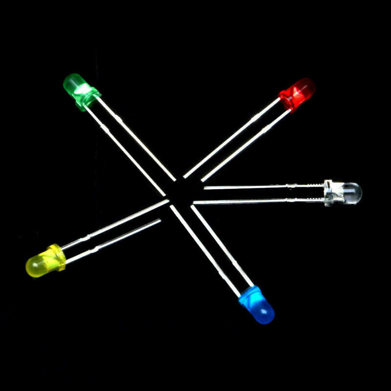 200Pcs 3mm LED Light 5 Color Mixed DIY Assortment Diodes Kit Light-emitting Kit