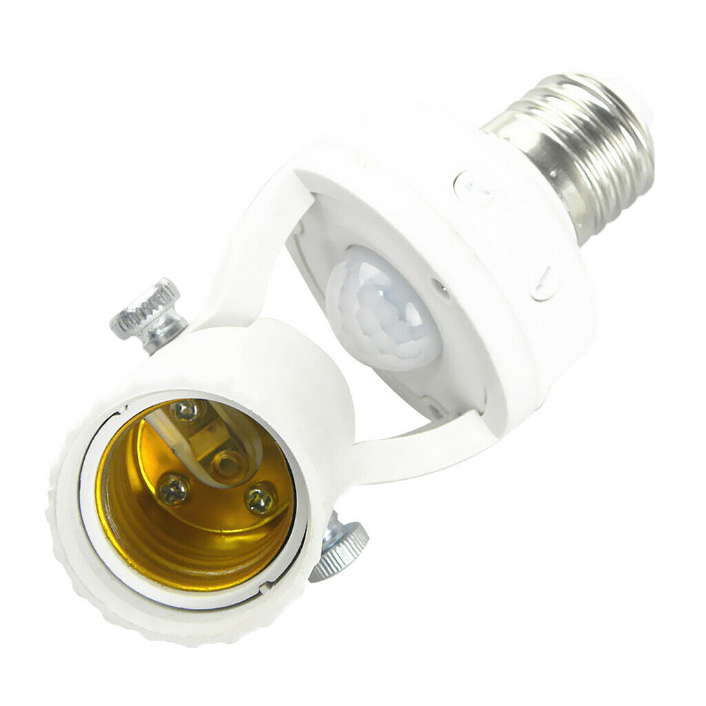 Infrared Motion Sensor Detector Lamp Holder LED Light Bulb Base Socket E27