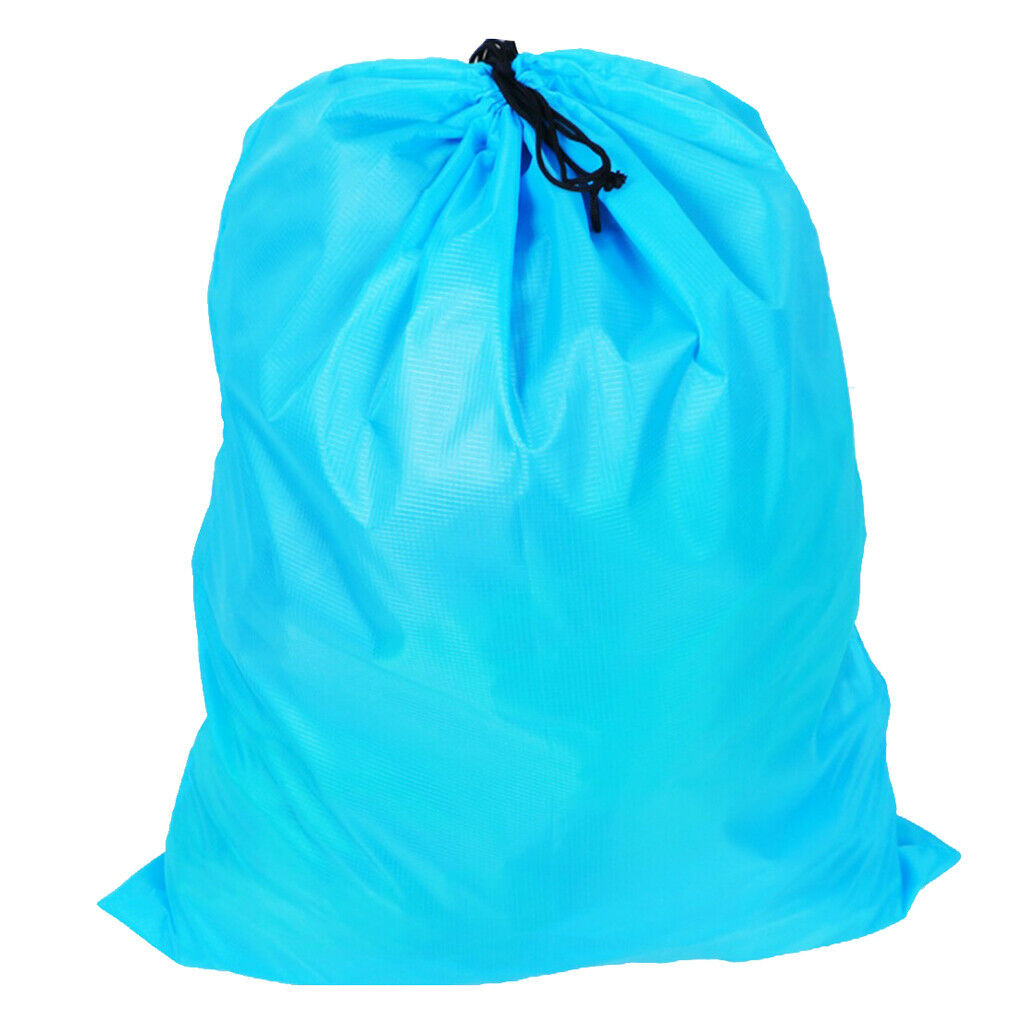 Large Capacity Bag Waterproof Drawstring Storage Pouch Sack Blue 50x70cm