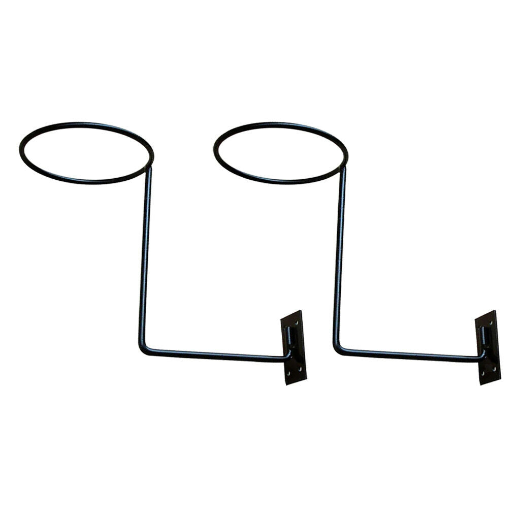 2 Pack Rust-proof Helmet Holder Painter Sun Hat Wig Rack Hook Stand Black